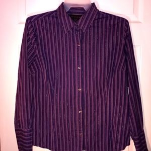Attention Striped Button Down Dress Shirt